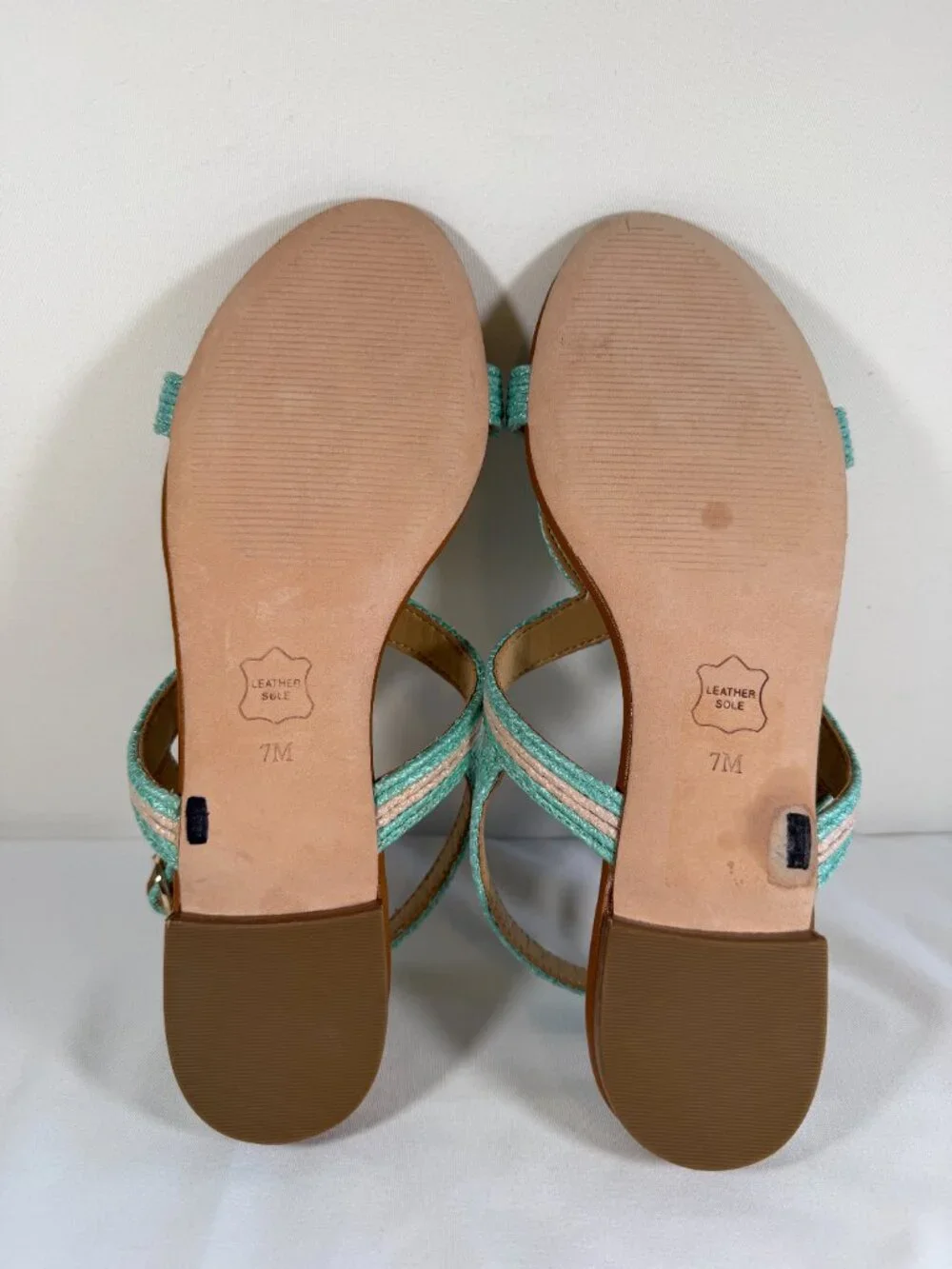 NWOT TALBOTS Keri Raffia Straw Strappy Sandals 7